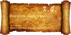 Kardics Gyöngyi névjegykártya