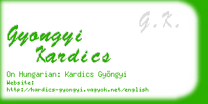 gyongyi kardics business card