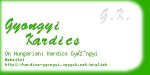 gyongyi kardics business card